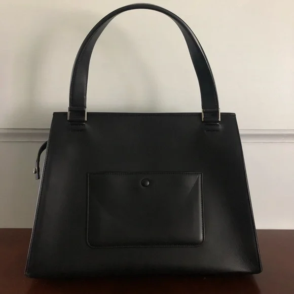 AUTHENTIC CELINE RARE NWT Medium Edge Satchel Blue Ponyhair & Black Leather - Picture 7 of 13
